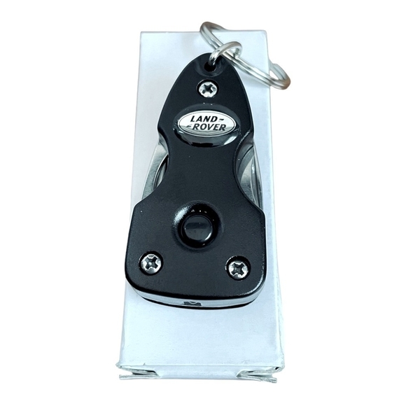 NIB Land Rover Souvenir Keychain Black Keychain Pocket Multi Tool Keychain Gift - Picture 2 of 5
